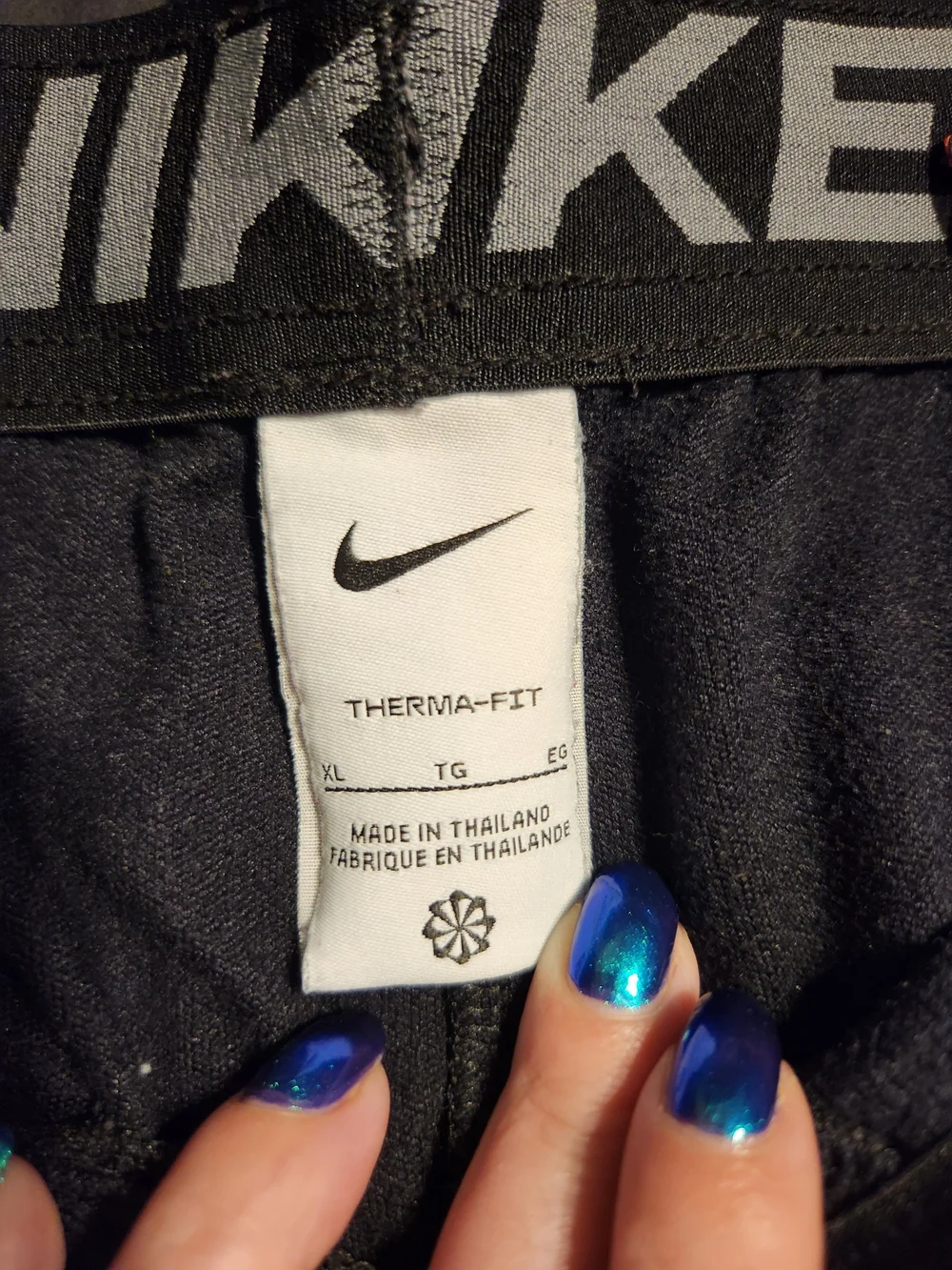 Nike Black and Gray Therma-Fit Colorblock Joggers